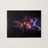 Bloemenillustrator Abstract het Schilderen Kleurri Legpuzzel (Horizontaal)