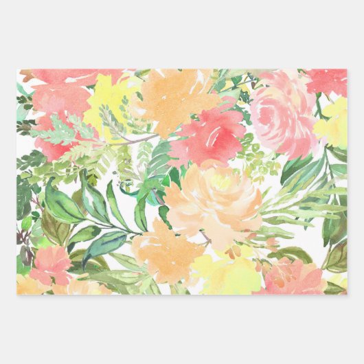 bloemeninpakpapier | Levendig bloemontwerp Inpakpapier Vel (Voorkant)