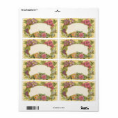 bloemenkaars of blikpot Leeg label (Full Sheet)