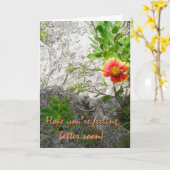 Bloemenkaart voor herstel aan zee kaart (Gele Bloem)