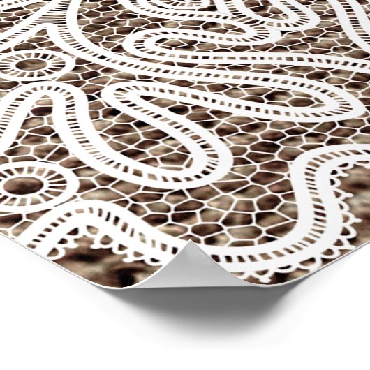 bloemenkant kunst poster (Hoek)