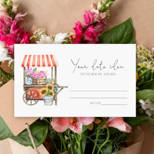 Bloemenkar - Uitjes ideeën \ Datum jar Informatiekaartje