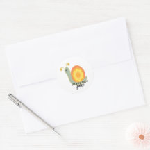 Bloemenkind Slak Laptop Sticker