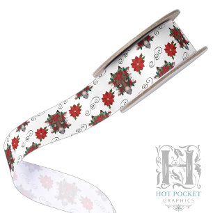 Bloemenkleding Ezel Kerst Satijnen Lint