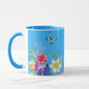 Bloemenkoffie mok met bijbel