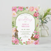 Bloemenkonijn  save the date (Staand voorkant)