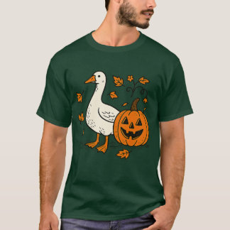  Bloemenkool Boho Gekke Gans Pompoen Schattige Hal T-shirt