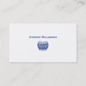  bloemenkool voor Elegant Pottery Flower Pot. Visitekaartje (Achterkant)