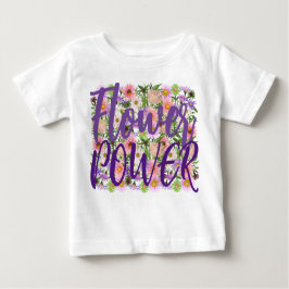 Bloemenkracht baby t-shirt top paars boho attitude
