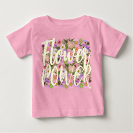 Bloemenkracht baby t-shirt top roze boho attitude