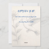 Bloemenkracht Harmonie: Aanpasbare Vrede op Aarde Feestdagenkaart (Achterkant)