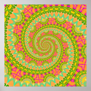 Bloemenkracht Spiraal ZONNIG Poster
