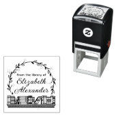 Bloemenkranche #14 Boekenplank Bibliotheek Naam Zelfinktende Stempel (In situ)