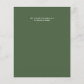 Bloemenkranen en groen geïnspireerde budget bruilo (Achterkant)