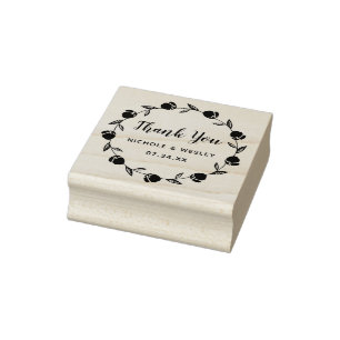  bloemenkrans   2 inch Stamp Rubberstempel