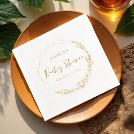 Bloemenkrans Baby Shower Folie Servetten