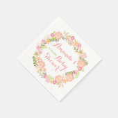 Bloemenkrans Baby shower servetten (Hoek)