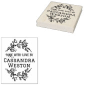 Bloemenkrans Bessen 'Met Liefde Gemaakt Door' Rubberstempel (Gestempeld)