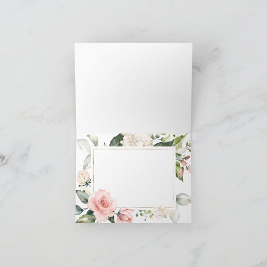 Bloemenkrans Bruidsmeisje brief E Dank u kaart (Binnen)