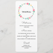 Bloemenkrans bruiloft kaart (Voorkant)