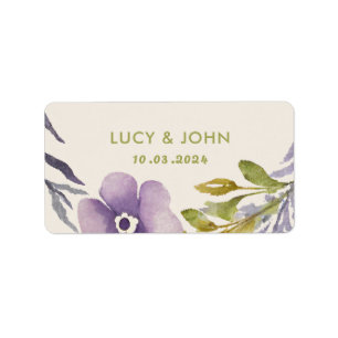  bloemenkrans bruiloft lavendel Lila Etiket