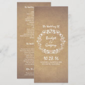  Bloemenkrans Elegante Trouwprogramma's Programma (Voorkant / Achterkant)