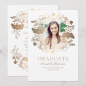 Bloemenkrans Foto Lijst Afstuderen Kaart (Voorkant / Achterkant)