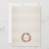 Bloemenkrans foto uitnodiging (Achterkant)