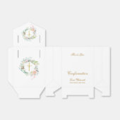 Bloemenkrans Goud Schrift Bevestiging Bedankdoosjes (Uitgevouwen)