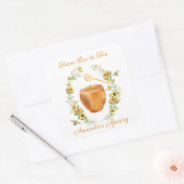 Bloemenkrans Honey Pot Bee Sticker (Envelop)