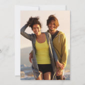 Bloemenkrans Lauwerierkrans Foto Bruiloft Kaart (Achterkant)