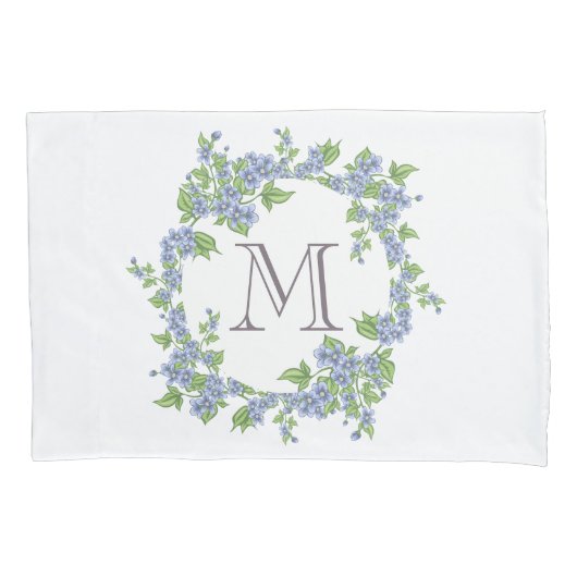 Bloemenkrans Monogram Kussensloop (Voorkant)