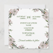 Bloemenkrans Save The Date (Achterkant)