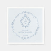  bloemenkrans Toile Something Blue Crest Servet (Voorkant)