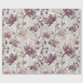  bloemenkrantenpatroon cadeaupapier (Vlak)