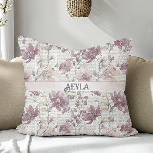 bloemenkrantenpatroon kussen