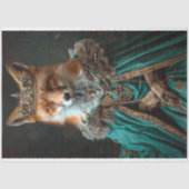 bloemenkroon Queen Fox Decoupage Tissuepapier (Voorkant)