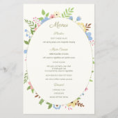 Bloemenkruis doopmenu – Zachte pastel (Achterkant)