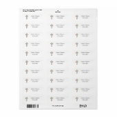 bloemenkruisadres etiket (Full Sheet)