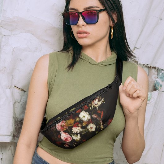  Bloemenkunst Goud Monogram Taille Crossbody Heuptasje