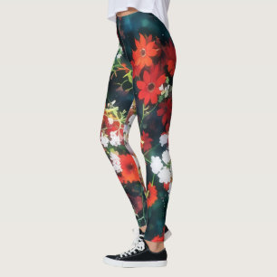 Bloemenkunst Leggings in Vintage Stijl