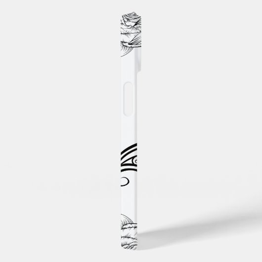 Bloemenkunst, Monochrome schoonheid Case-Mate iPhone Case (Achterkant / Rechts)