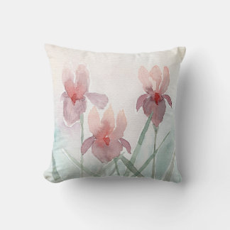Bloemenkussen Waterverf Iris Kussen