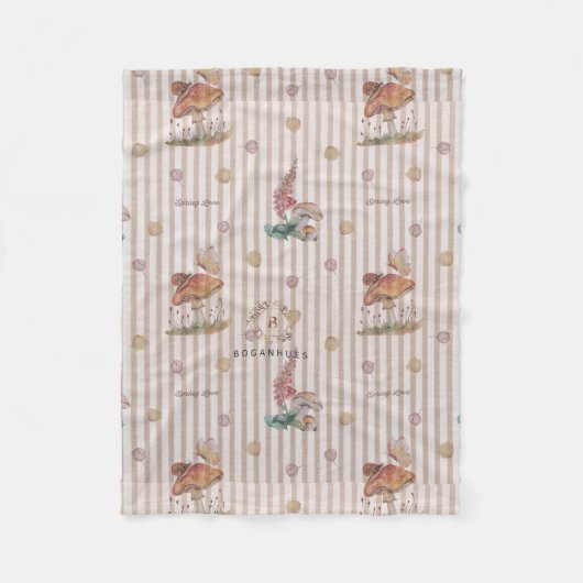 Bloemenkwekerij print babydeken fleece deken (Voorkant)