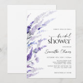 Bloemenlavendel Paarse moderne tuin bruiloft Kaart (Voorkant / Achterkant)