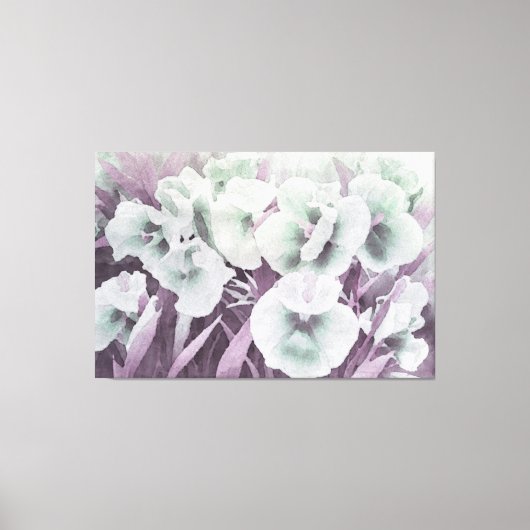 *~* Bloemenlavendel TV2 Uitgerekte Canvas Print (Voorkant)