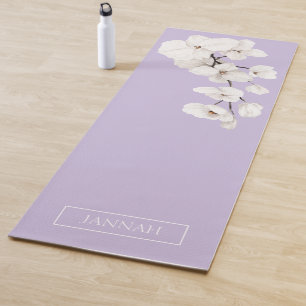 Bloemenlavendel witte orchideeën naam oefening yogamat