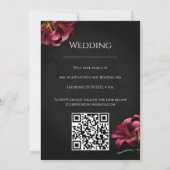 Bloemenlelie donker gotisch bruiloft uitnodiging (Achterkant)