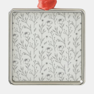 Bloemenlente Botanische Bloemen Metalen Ornament