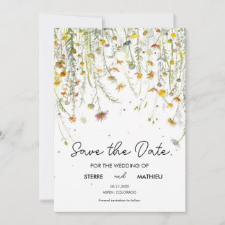 Bloemenlente Wildbloemen Save The Date